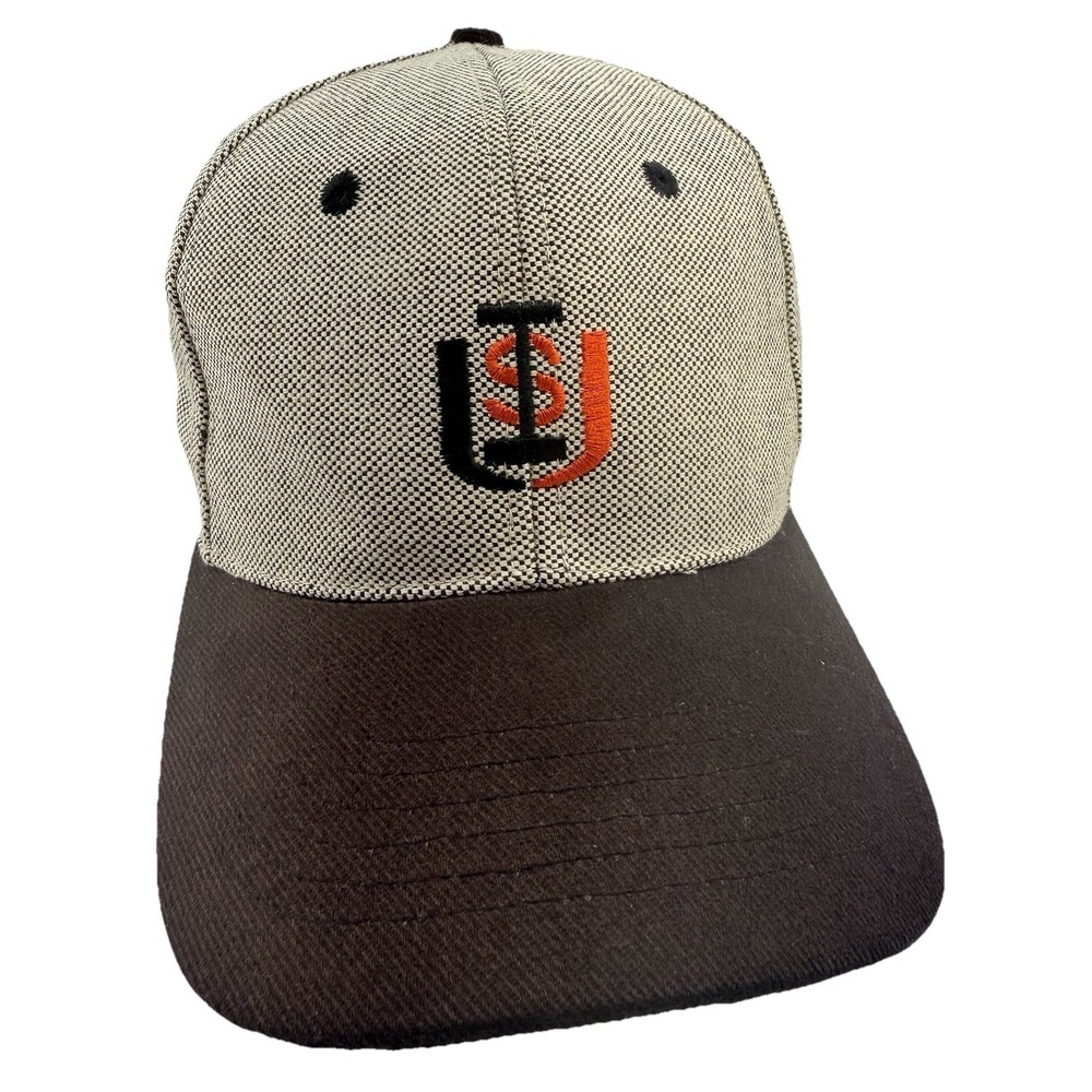 Idaho State University Vintage ISU Ball Cap Brown With Micro Check‎ Embroid Logo